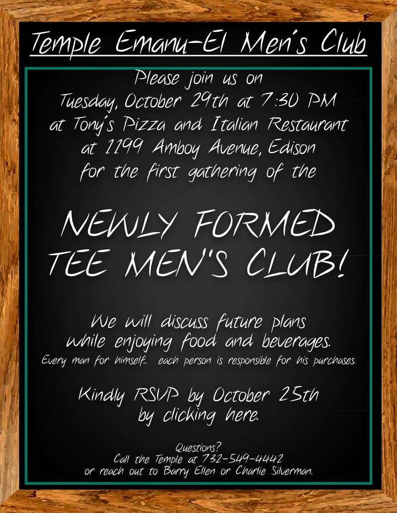 Banner Image for Men's Club Gathering at Tony's 