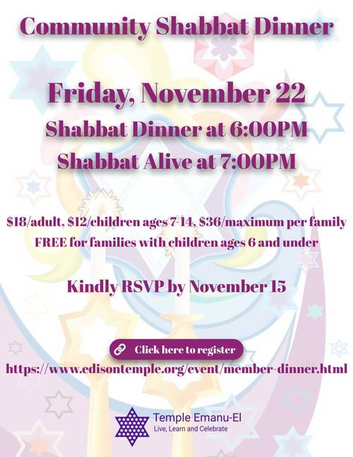 Banner Image for Community Shabbat Dinner